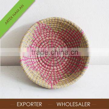 Vietnam Hanmade Seagrass Basket/ Natural Color Strong Round Basket