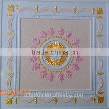 595*595mm pvc ceiling tiles Gypsum board ceiling panel tiles GRG ceiling tiles to euro