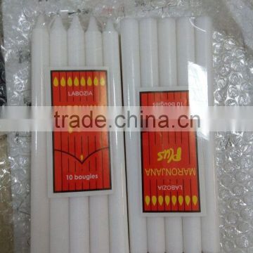 30g white paraffin wax household candle, plain stick white candle