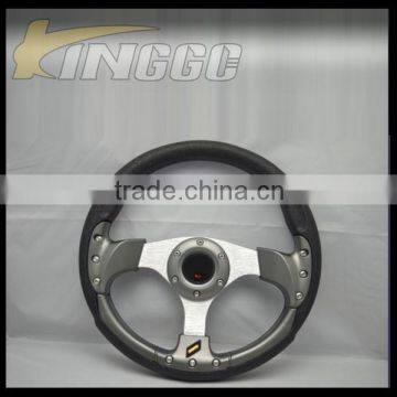 Auto Universal 13 Inch Racing Car Go-Kart Drifting Steering Wheel PU photo-5