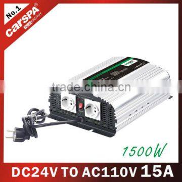 solar power inverter with charger built-in CPS series DC24V TO AC110V, 1500W, 15A pure sine wave with high quality(CPS1000)