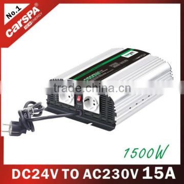 CPS series solar power Inverter with charger power shortage device DC24V TO AC230V 1500W 15A pure sine wave (CPS1500)