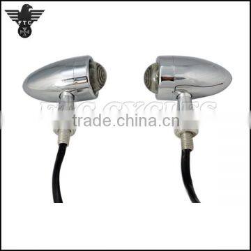 Led Indicator Lamp Bullet Chrome Motorcycle Turn Lights for Yamaha Custom photo-4