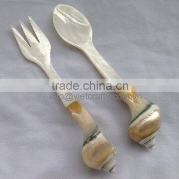 Serving set made from sea shell and mother of pearl 19cm