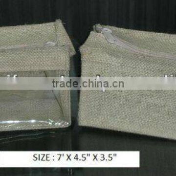 Jute packaging bag with zip