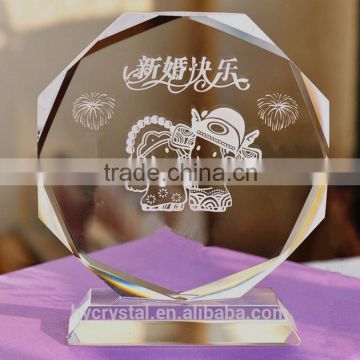 2016 wholesale beautiful crystal glass funia photo frame