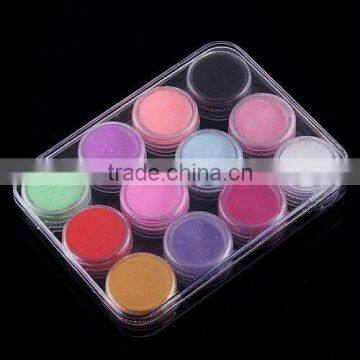 12 colors professional nail art acrylic powder