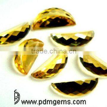 Citrine Semi Precious Gemstone Fancy Shape Cut Faceted For Silver Necklace From Jaipur