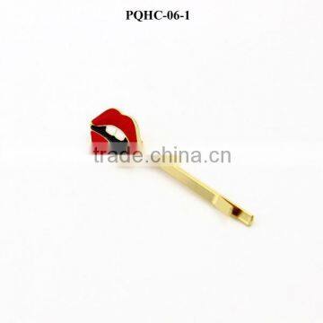 Fashionable Beautiful Punk Kiss me Sexy Red Lips Hairpin Jewelry Headwear photo-2