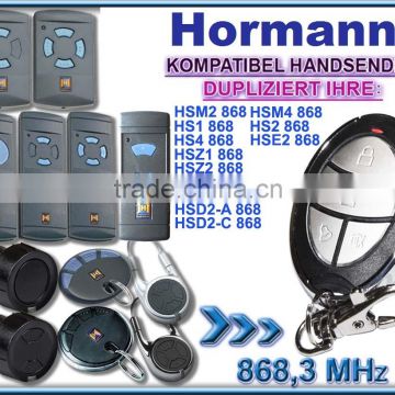 Hormann hsm2 ,hsm4 ,hs1 ,hs2,hs4 ,hse2 ,hsz1 ,hsz2 ,hsp4 ,hsp4 -c,hsd2-A universal remote control replacement transmitter