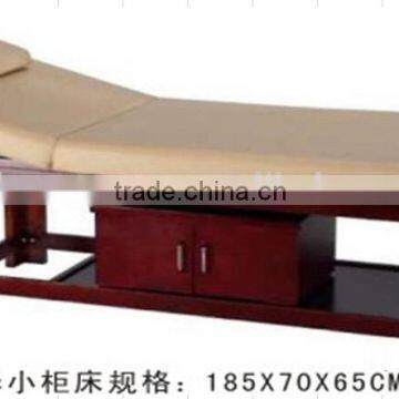 Solid wooden beauty bed facial bed with cabinet