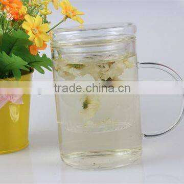 wholesale new product borosilicate drinking glass tea cup with infuser