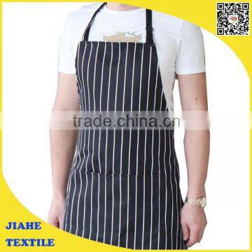 China OEM black and white stripe cooking apron