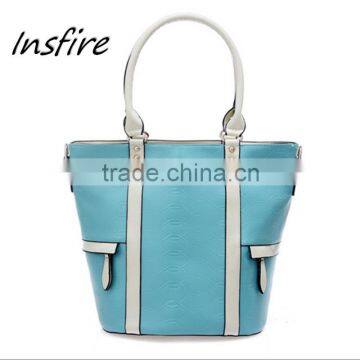 Shoulder tmall fashional large capacity pink emboss ripple tote handbag