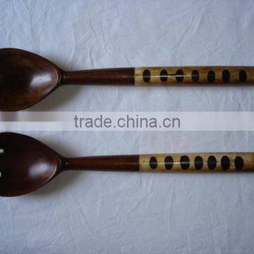 natural horn and wood serving spoons for home decor, home stores, interior decorators,
