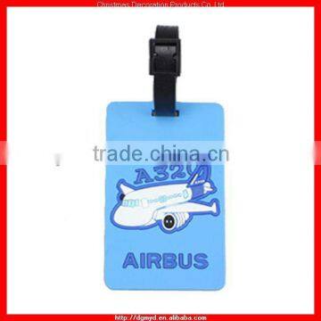 AIRBUS rubber luggage tag for promotion (MYD-LT6666)