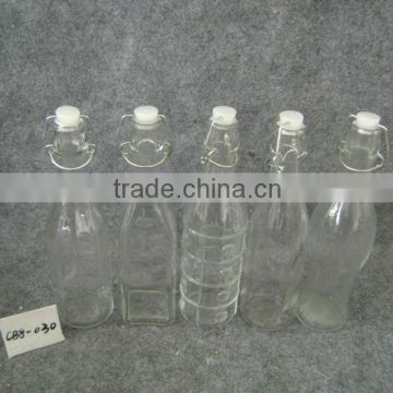 glass oil bottle water bottle