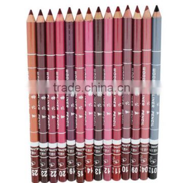 Newest Fashoin Korea Waterproof Long Lasting Makeup Wooden Lip Liner Pencil Lipliner 28 colors