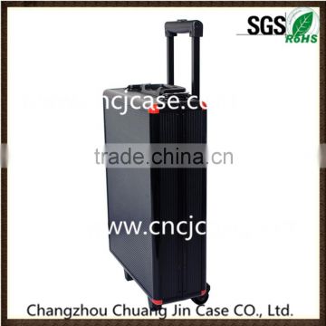 Hight quality fashion custom design ABS black aluminum trolley case