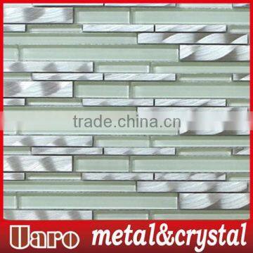 Clean crystal glass mosaic mix aluminum strip