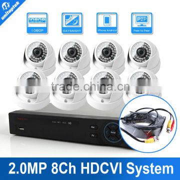 Home CameraSecurity System 2.0MP IR Outdoor Dome 8 Channel 1080P HD CVI DVR Kit 8CH HDCVI Camera HDCVI System