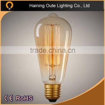 Warm White 40W 60W Sprial Vintage Edison Bulb st64 decorative filament light bulbs