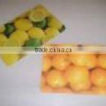 lemon & orange sticker tempered glass cutting board in hot sale