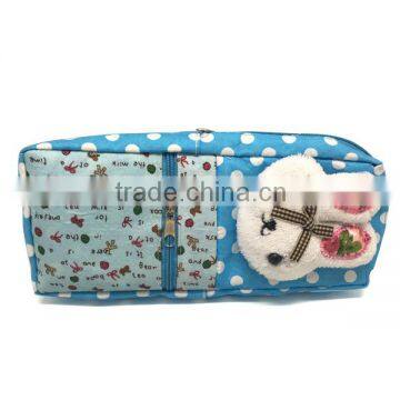 Stock Girls Stationery Set Promotion Cute Plush Pencil Case