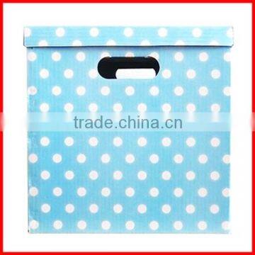 Various Color Cheap Custom Paper White Dot Clothes Storage Box , Shoe Box Wholesale photo-3