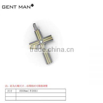 Gold Jesus Cross Pendant necklace for men Religious Jewelry