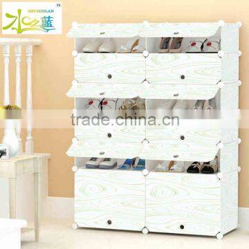Plastic folding shoe storage box