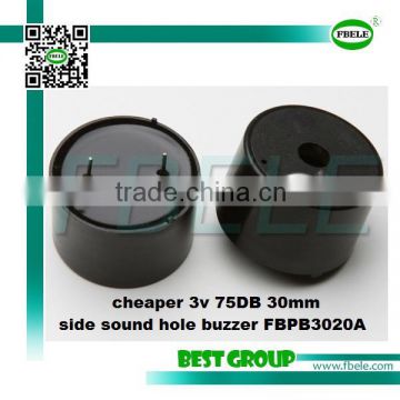 cheaper 3v 75DB 30mm side sound hole buzzer FBPB3020A