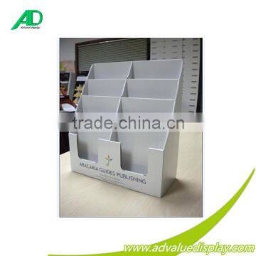 Eye-catching double tray display corrugated cardboard display racks