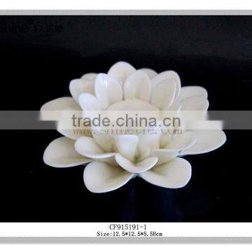 Ceramic Flower Shaped t Light Candle Holder Ceramci Lotus Home Decoration Pieces Craft photo-2