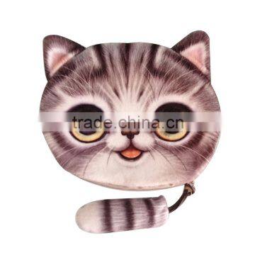 Wholesale Coin Purses 3D Printing Cute Cat Wallets Small Zipper Change Cion Purses for Girl