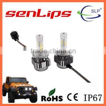 Factory Wholesale 12-24V H4 COB CHIP led motorcycle headlight for all Vehicles