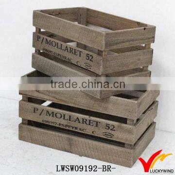 Provincal Chic Reclaimed Barn Wooden Fruit Crate Box
