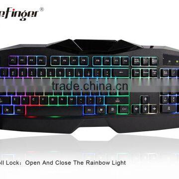 USB Wired Rainbow Illuminated Backlit mouse and keyboard mechanical