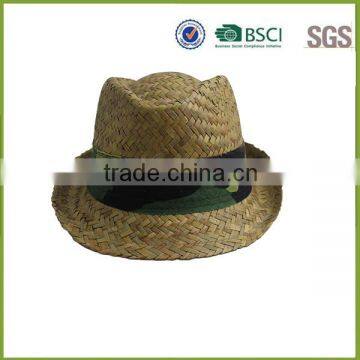 Yellowish brown straw hat blank crochet straw hat