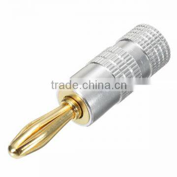 Hot Selling Gold Plated Banana Plug Audio Jack Connector for Speaker Cable