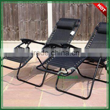 Wholesale Adjustable Black Garden Folding Zero Gravity Reclining Chair