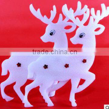 Window stickers Christmas deer white foam material