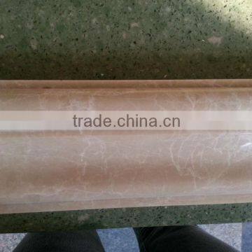 Beige Ogee marble stone chair rail moulding