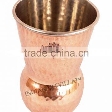 IndianArtVilla Handmade Steel Copper Water Glass 700 ML - Drink Water Home Hotel Restaurant Gift Item Tableware