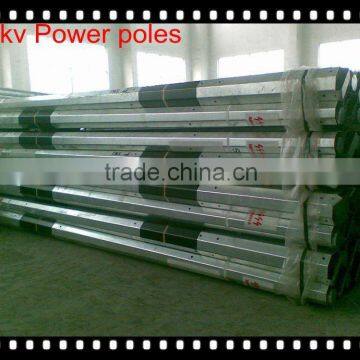 110kv high quality hot dip power pole