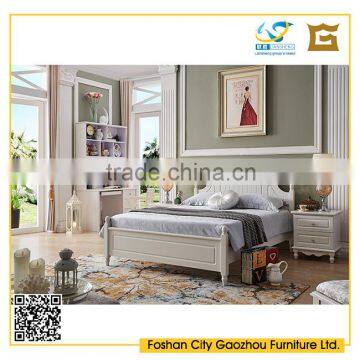 latest bedroom furniture sets design white wooden single bed for kids