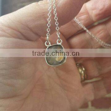 Labradorite Sterling Silver Gemstone Boho Necklace