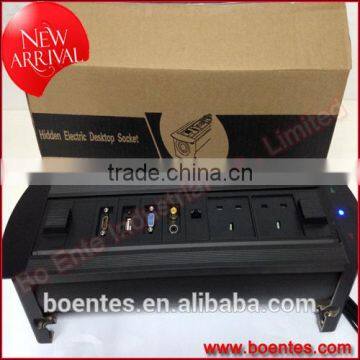 CE Approve Switch Trigger Desktop Electric Rotating Socket With Module Design Conference Table Outlet photo-5