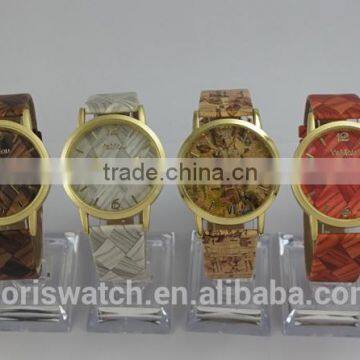 Cheap Top Sell Leather WOODEN Print Fashion Unisex Wrist Watches photo-5