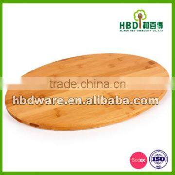 oval shape bamboo wooden cutting board